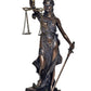 Resin Lady Justice Holding Scale and Sword Murti Figurine Sculpture Office Home Court (Height 7.5 Inch)