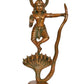 Brass Krishna Bhagwan Murti Dancing on Kaliya Naag - Religious Statue for Home Temple Pooja Decor (Height 13 Inch)