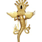 Brass Naga Kanya Statue Brass Idol Statues for Home Decor and Ofice (Height: 14 inches)