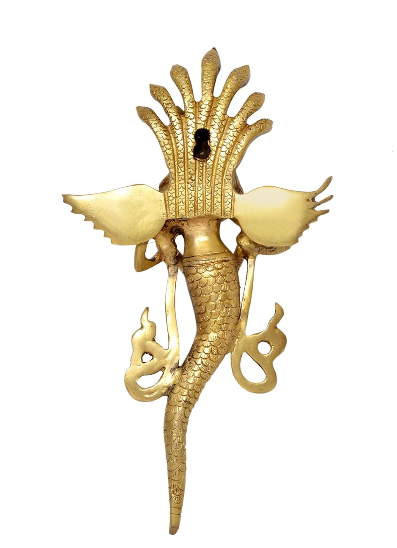 Brass Naga Kanya Statue Brass Idol Statues for Home Decor and Ofice (Height: 14 inches)