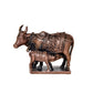 Copper Cow with Calf Pooja Mandir Home Decor (Height 2 Inch)