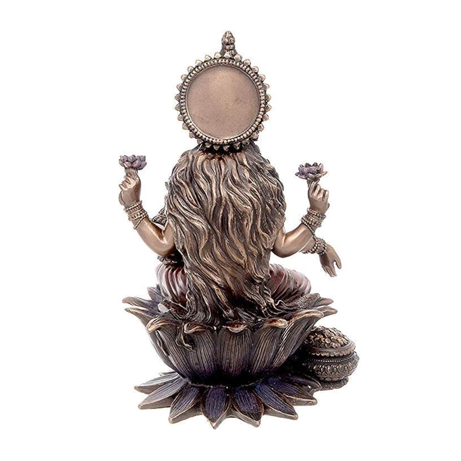 Cold Cast Resin Bronze Finish Goddess Laxmi Murti (Height: 7 Inch) Craft Detail