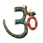 Brass OM Wall Hanging Sculpture (Height: 5 Inch) (Multicolor 2)