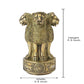 Ashoka Stambh in Brass | Emblem Sculpture | Home Office Showpiece | Height 7 Inches