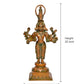 Brass Standing Panchamukhi Hanuman Statue - Handcrafted Hindu God Idol for Home Decor (Height 22 Inch)