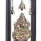 Brass Lord Ganesha Idol Wall Hanging with Wooden Frame For Home Decor Wall Decor Office Showpiece Height 13 Inches