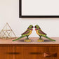 Metal Parrot Statue (Set of 2) Animal & Bird Figure Home Decor Height: 7" Inches