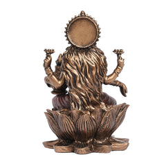 Resin Lord Vishnu with Goddess Lakshmi Seated on Sheshnag | Decorative Hindu Idol for Home, Mandir & Pooja Room Décor (Height: 4 Inches)