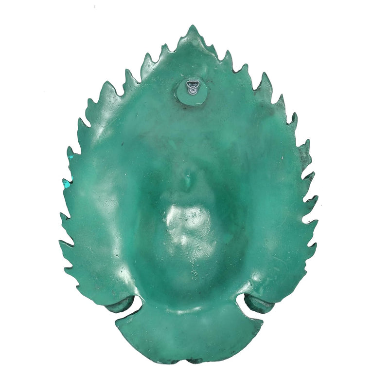 Resin Nazar Battu - Mahakal Wall Hanging Mask (Height : 13 Inches) (Green)