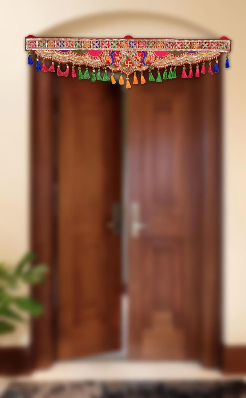 Toran Peacock Bandanwaarh Door Hangings For Diwali Decoration (Length: 36 Inch)
