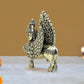 Bronze Kamadhenu Cow with Wings | Pooja Home Decor Mandir | (Height 4.5 Inch)