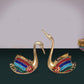 Brass Swan Pair Statue Vastu Decorative Home Decor Item Love Couple Handicraft Animal Figure Gift Items Height: (7.5 Inches)