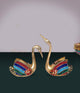 Brass Swan Pair Statue Vastu Decorative Home Decor Item Love Couple Handicraft Animal Figure Gift Items Height: (7.5 Inches)