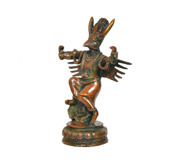 Brass Garun Bhagwan Idol (Height: 8 Inch) Study Setting