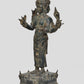 Brass Vishnu Trimurti Four Armed Standing Vishnu Statue, for Home Decor (Height 13 Inch)