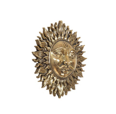Brass Surya Dev Sun Face Wall Hanging – Traditional Hindu Sun God Wall Décor for Home, Office & Housewarming Gifts (Height: 3 Inches)