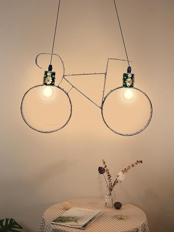 Iron Wall Lights cycle shape (Height: 16.5 inches ) Mandir Setting