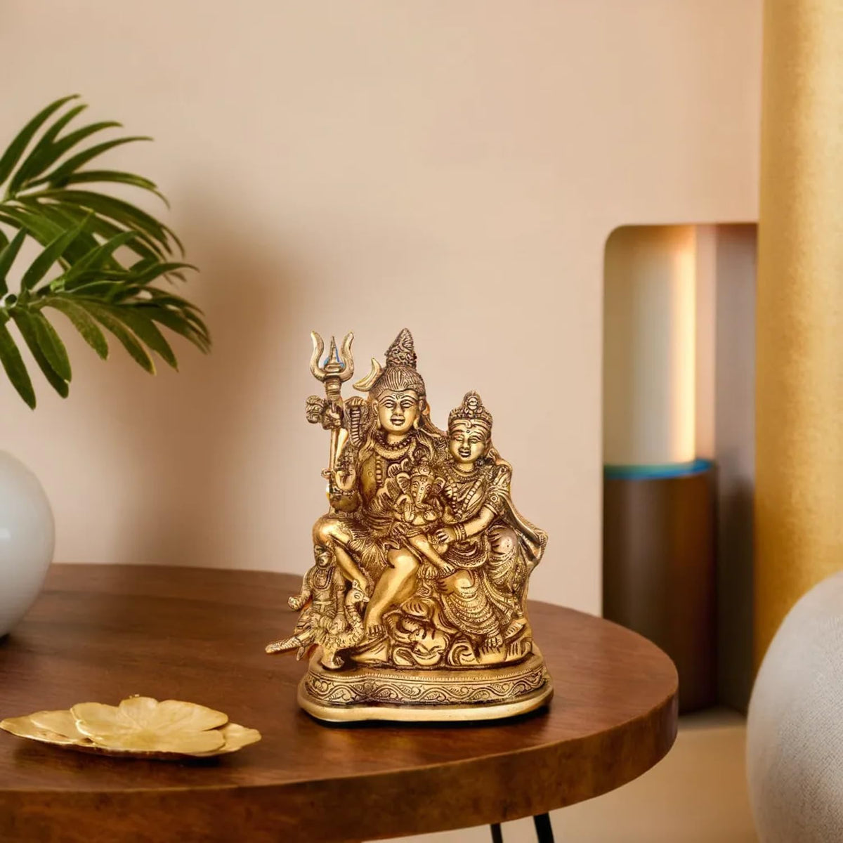 Brass Shiv Parivar Idol (Height :7.75 Inches)