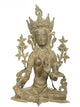 AONA Brass Sitting Tara Devi Sculpture – Spiritual Buddhist Idol for Home & Meditation Space 