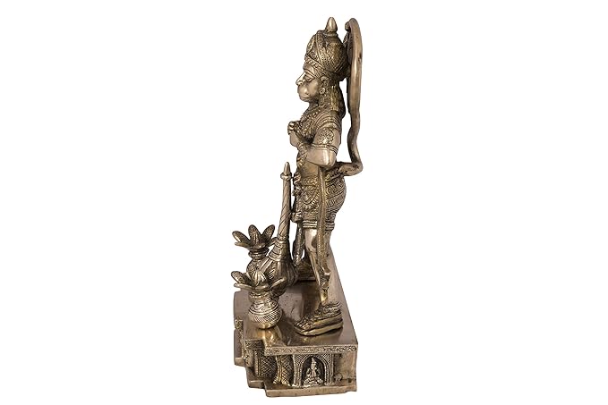 Shri Hanuman ji Idol Showing Rama in His Heart in Standing Position/Brass Made Bajrangbali Idol in Standing Position/Maruti, Hanuman, Bajrangbali, Balaji Brass Idol