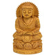 Kadamba Wood Carved Buddha Decorative Showpiece I Lucky Idol I Religious Height 6 Inch