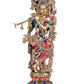 Brass Krishna Statue Murti Idol On Base Playing Flute for Home Decor Showpiece | Height : 25 inches