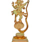 Brass Lord Ganesha Dancing on Snake Serpent Shesha Hindu Deity Idol for Puja and Gifts (Height 26 Inch)