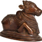 Brass Nandi-The Mount of Shiva, Height: 5.6 Inch