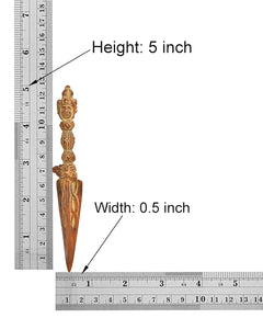 Maßskizze: Furba-Phurba Anhänger, Höhe 5", Breite 0,5"