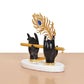 Resin Black Krishna Ji Hands with Flute Figurine (Height: 7 Inch)
