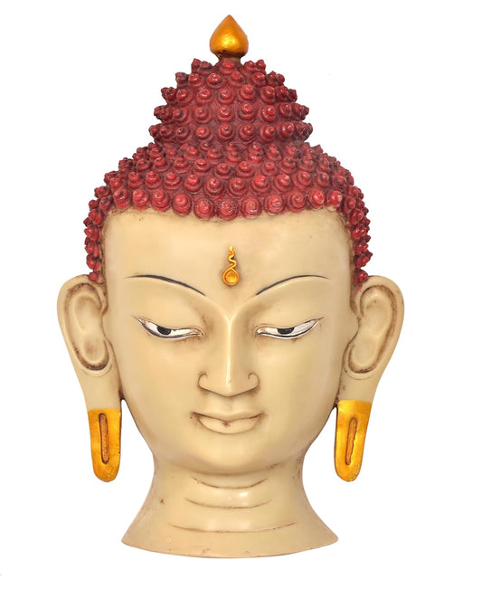Resin Buddha Mask Wall Hanging For Home Decor (Height : 12 Inch)