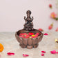 Copper Dhan Lakshmi Urli Bowl for Floating Flowers Laxmi Urli for Diwali Pooja Gift Decoration Showpiece (Height 3 Inch)