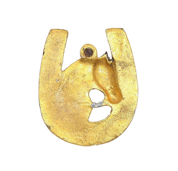 White Metal Horse Shoe Wall Hanging Nazar Battu Evil Eye Protection (Height: 3.5 Inch) Study Setting