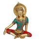 Brass God Indra Devta Statue Height : 7.5 inch