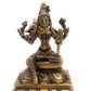 Handmade Goddess MEENAKSHI Amman Parvati with Parrot Golden Brass Statue (Height: 5 Inches)