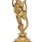 Brass Lord Ganesha Dancing on Serpent Shesha - Hindu Deity Idol for Puja and Gifts (Height 11.5 Inch)