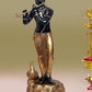 Brass Lord Krishna Idol Figurine Sculpture Playing Flute Statue Decorative Showpiece, (Height 29 Inch)