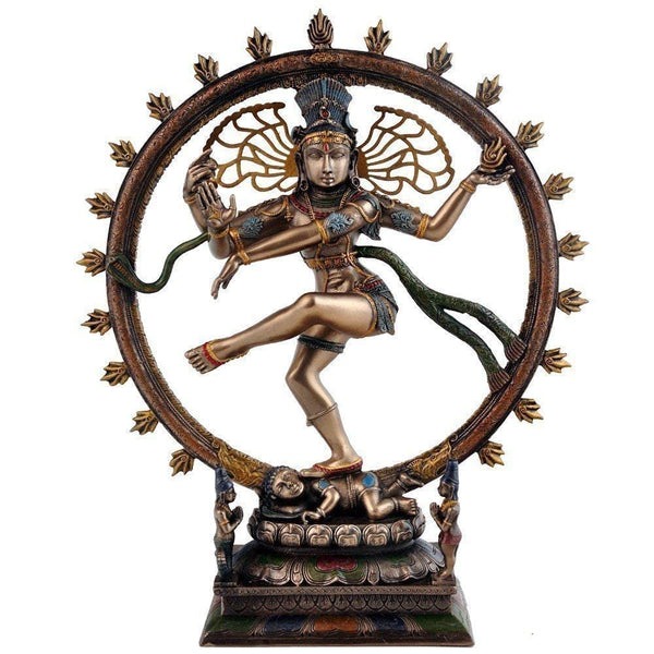 Resin Natraj Idol 10 Inch | Decorative Dancing Shiva Murti | Home Decor Showpiece Entryway Setting