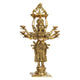 AONA Brass Standing Lady with Eight Diya Gold Color