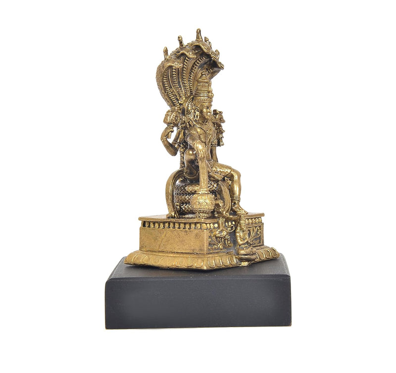 Panchaloha Vishnu Idol Under Sheshnaag Statue (Height:3.5 Inch)