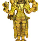 Brass Lord Brahma Statue | Bhrahma Vishnu Mahesh Dattatreya Trimurti Idol | Tridev Murti for Mandir/Home/Office Decor | Pooja/Puja Room | 6.5 Inch