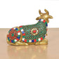 Brass Shiva Seated Nandi (Height: 5.5 Inch)