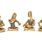 Brass Musicians Band Ladies in Brass Showpiece for Home and Office Decor (Set of 4) (Height : 4 inch)