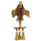 Brass Gansha Wall Hanging Puja Idol with Diyas and Bells 9.5 inch | Home Decor.