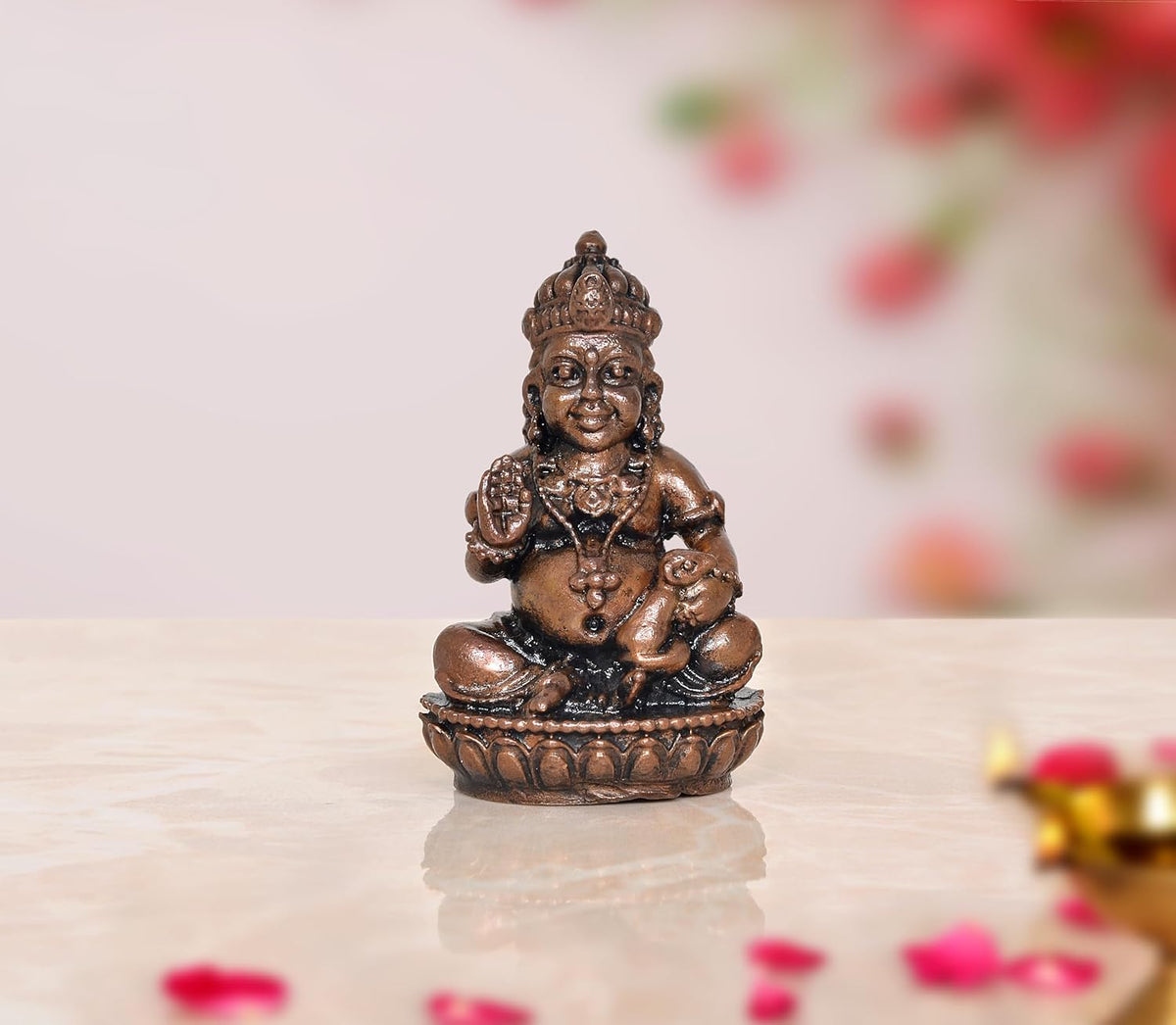 Copper Kuber Statue (Height 2 Inch)