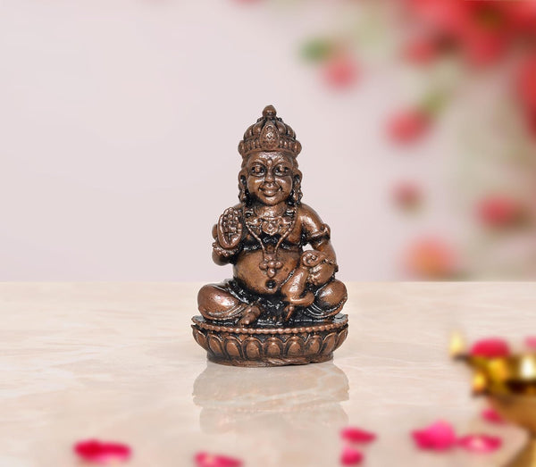 Copper Kuber Statue (Height 2 Inch)