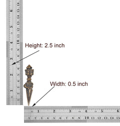 Brass furba phurpa size: height 2.5 in, width 0.5 in
