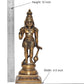 Brass Standing Blessing Hanuman Idol - Hindu Deity Statue for Home Temple Office Decor (Height: 12 Inch)