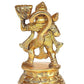 Brass Mahabali Hanuman with Sanjeevani Parvat Idol Height 4.5 Inches