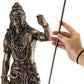 Large Standing Shiva Statue with Trishula Trident - Lord Shiva Destroyer of Evil Sculpture in Premium Cold Cast Bronze - 24-Inch Collectible Hindu Figurine